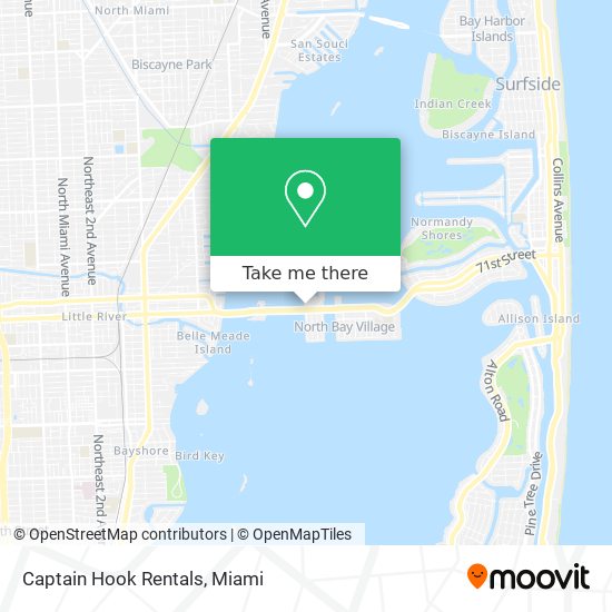 Captain Hook Rentals map