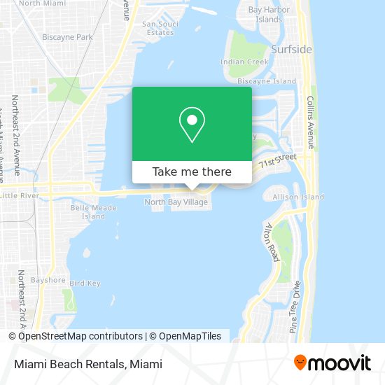 Miami Beach Rentals map