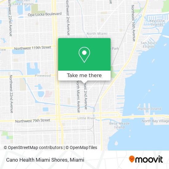 Cano Health Miami Shores map