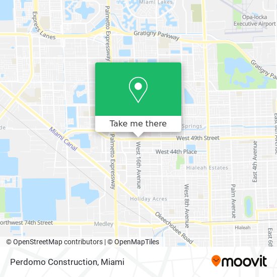 Perdomo Construction map