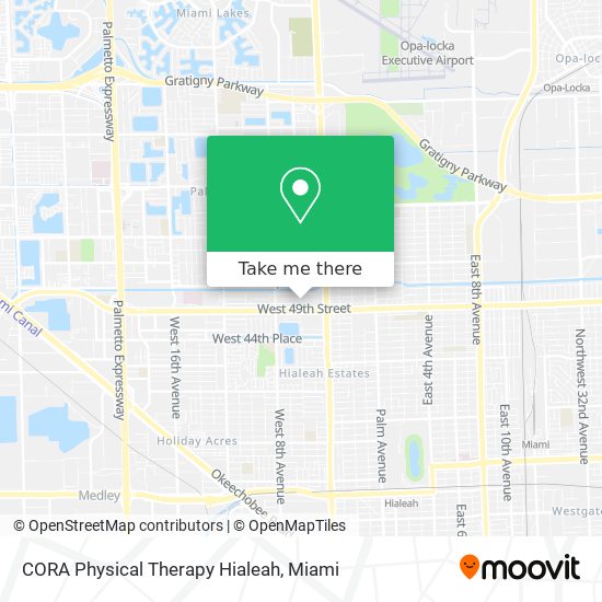 CORA Physical Therapy Hialeah map