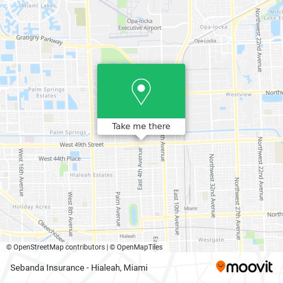 Sebanda Insurance - Hialeah map