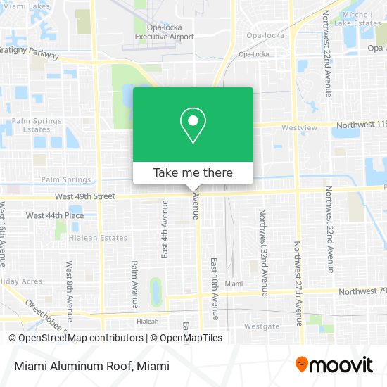 Mapa de Miami Aluminum Roof