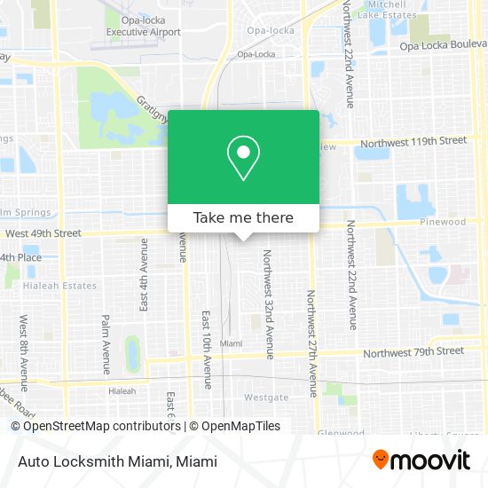 Mapa de Auto Locksmith Miami