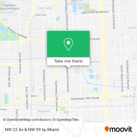 NW 22 Av & NW 99 te map