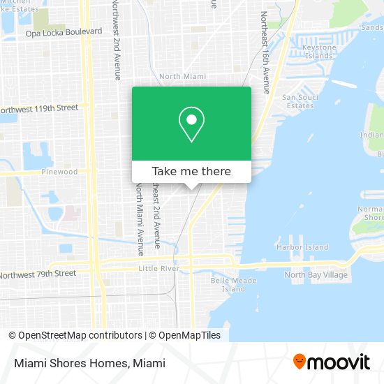 Miami Shores Homes map
