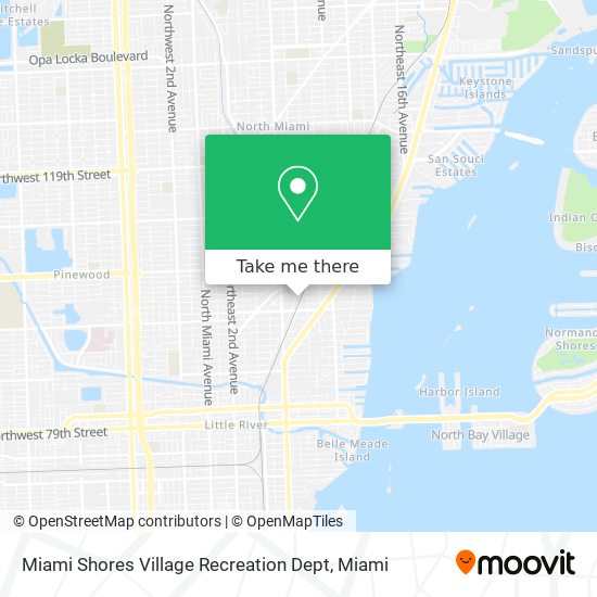 Mapa de Miami Shores Village Recreation Dept