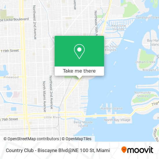 Mapa de Country Club - Biscayne Blvd@NE 100 St