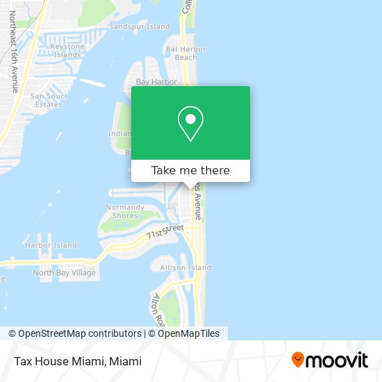 Tax House Miami map