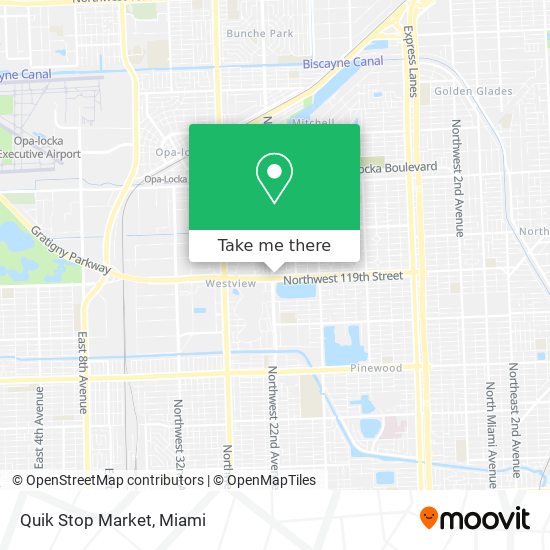 Mapa de Quik Stop Market