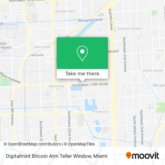 Mapa de Digitalmint Bitcoin Atm Teller Window