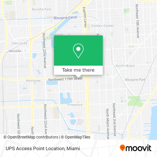 UPS Access Point Location map