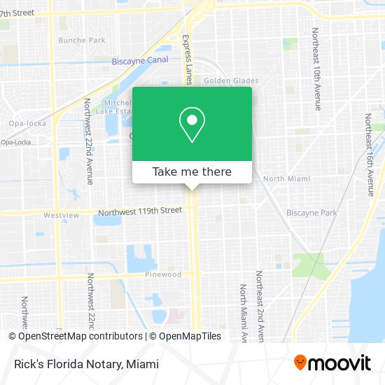 Mapa de Rick's Florida Notary