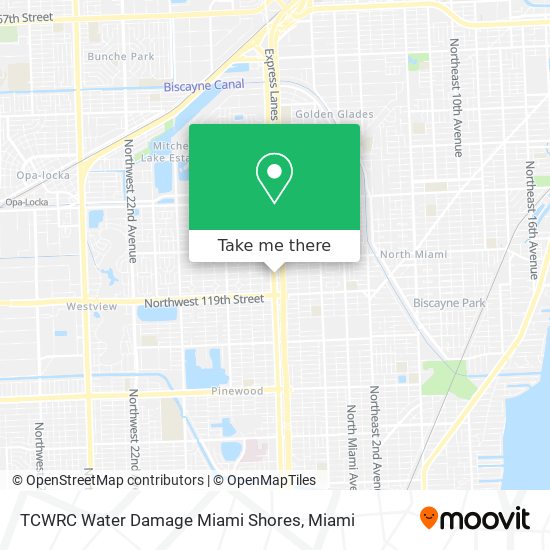 TCWRC Water Damage Miami Shores map