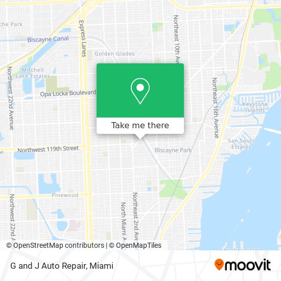 G and J Auto Repair map