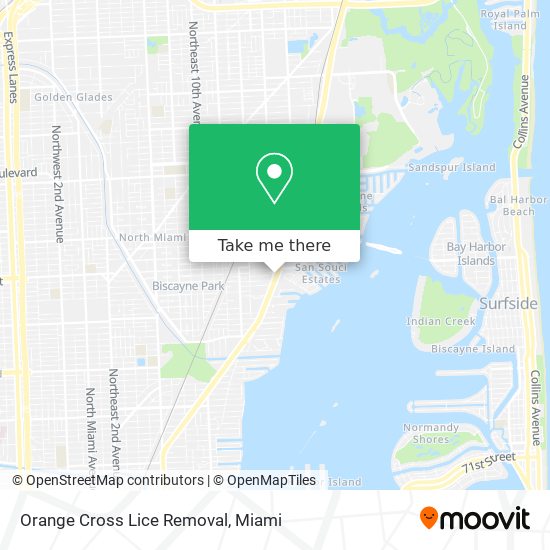 Orange Cross Lice Removal map