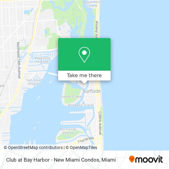 Mapa de Club at Bay Harbor - New Miami Condos