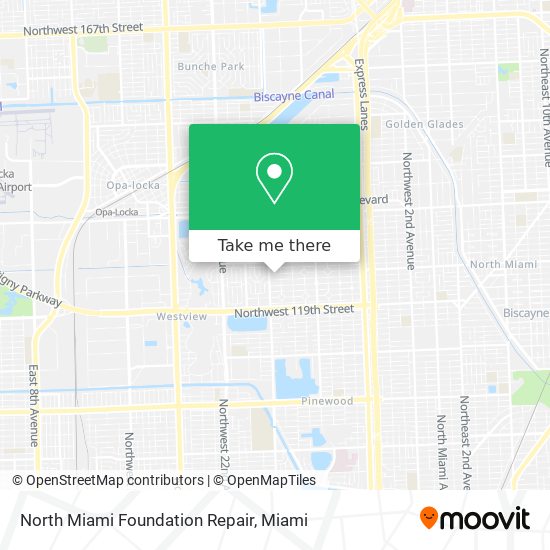 North Miami Foundation Repair map