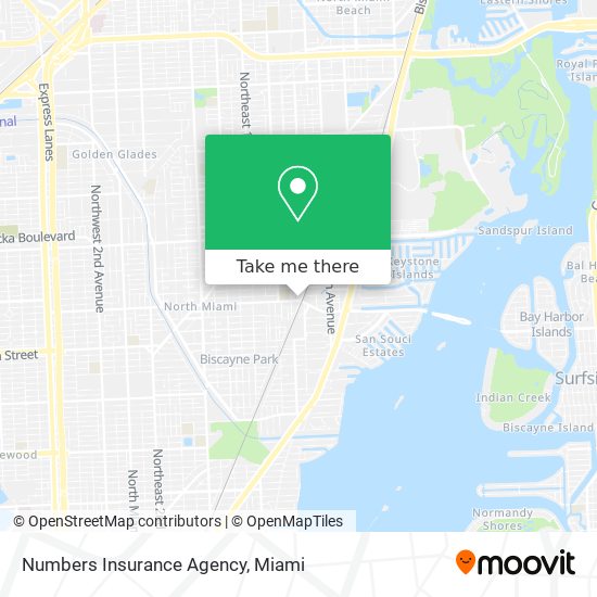 Mapa de Numbers Insurance Agency