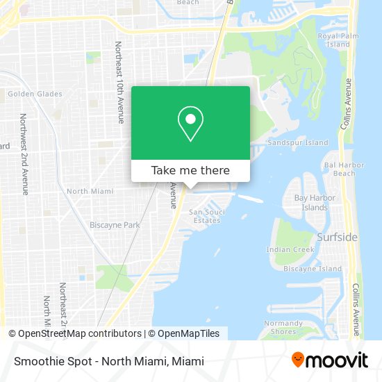 Mapa de Smoothie Spot - North Miami