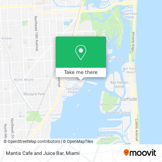 Mantis Cafe and Juice Bar map