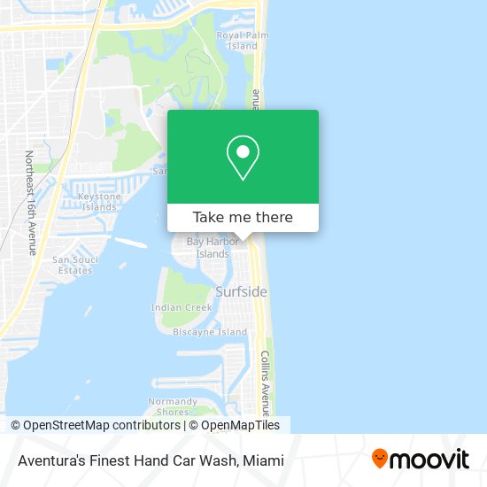 Aventura's Finest Hand Car Wash map