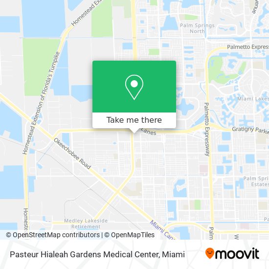 Mapa de Pasteur Hialeah Gardens Medical Center