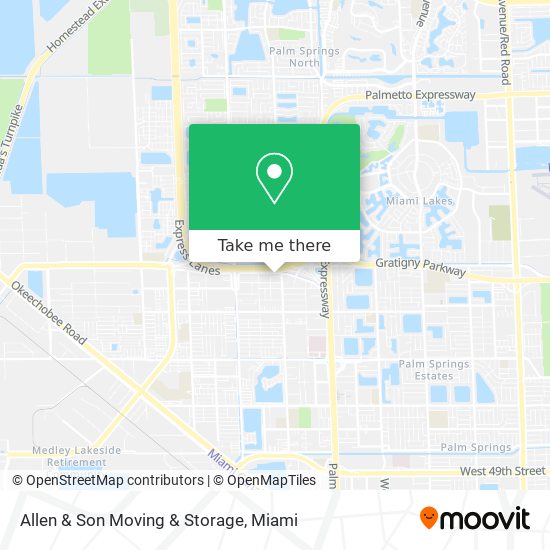 Mapa de Allen & Son Moving & Storage