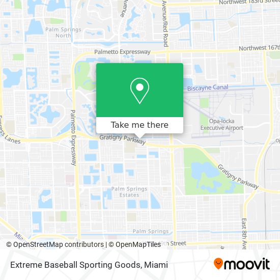 Extreme Baseball Sporting Goods map