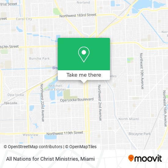 All Nations for Christ Ministries map