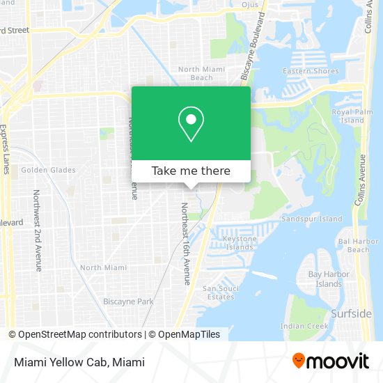 Mapa de Miami Yellow Cab