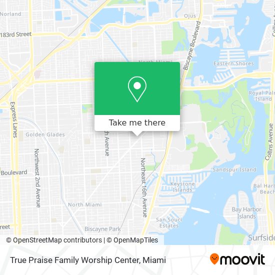 Mapa de True Praise Family Worship Center