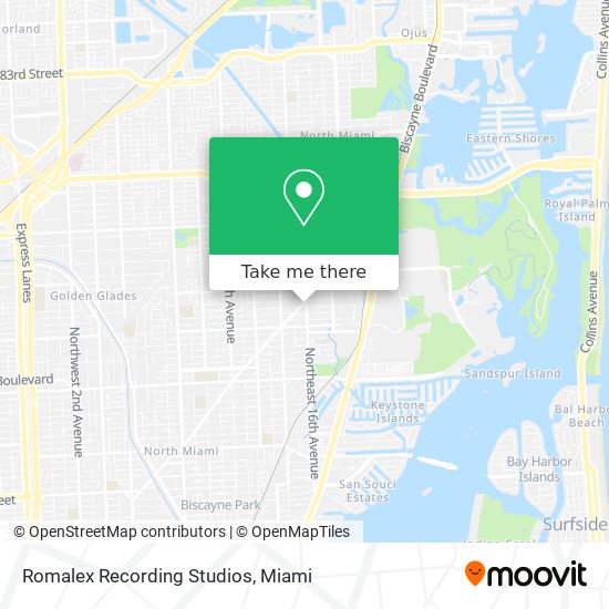 Mapa de Romalex Recording Studios