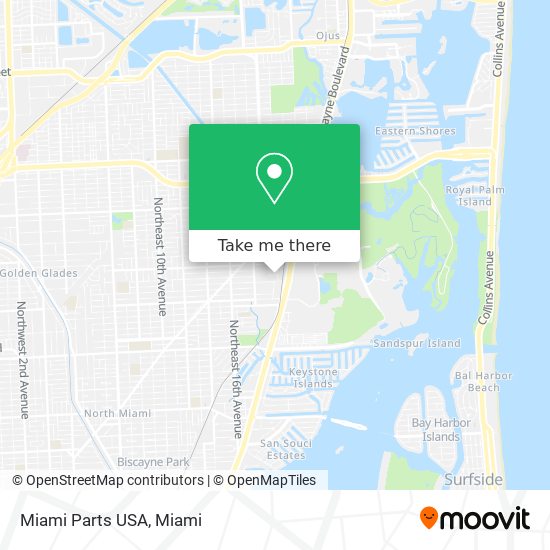 Mapa de Miami Parts USA