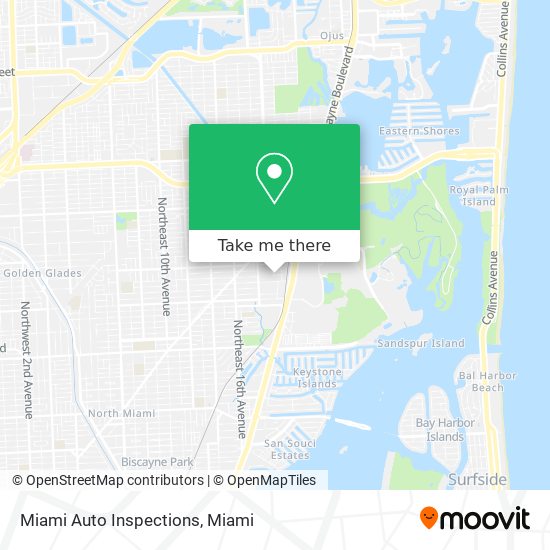 Mapa de Miami Auto Inspections