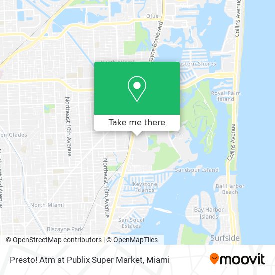 Mapa de Presto! Atm at Publix Super Market