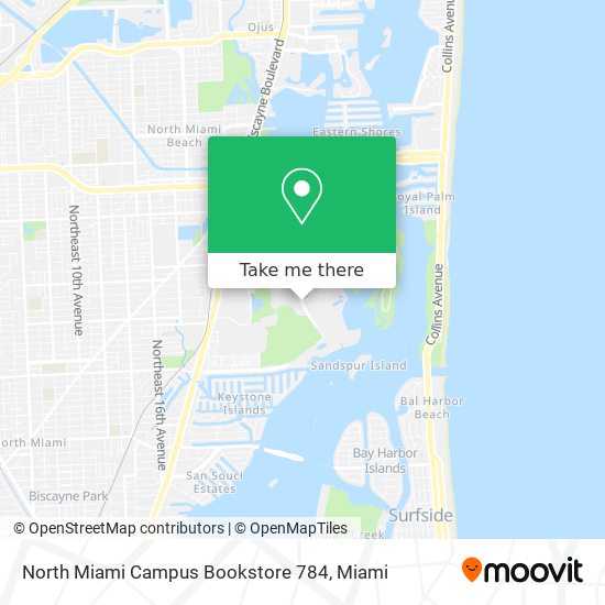 Mapa de North Miami Campus Bookstore 784