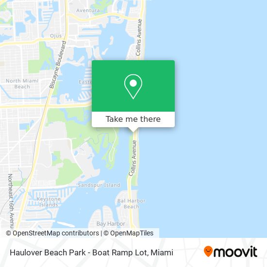 Mapa de Haulover Beach Park - Boat Ramp Lot