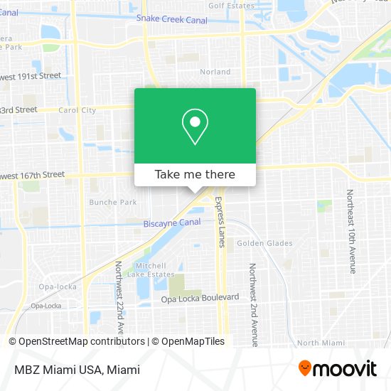 Mapa de MBZ Miami USA