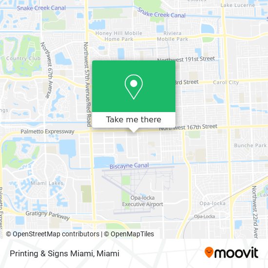 Mapa de Printing & Signs Miami