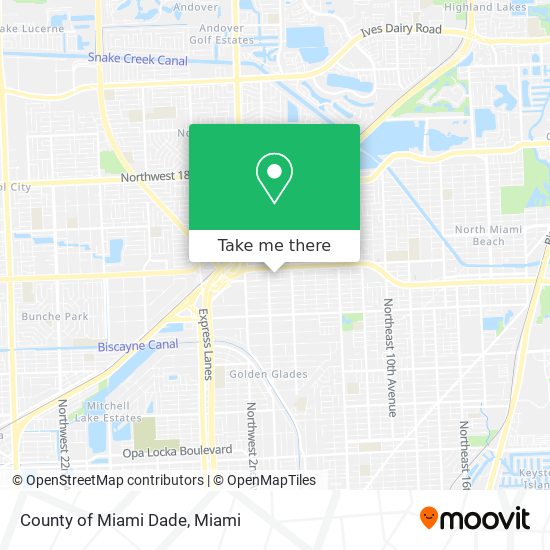 County of Miami Dade map