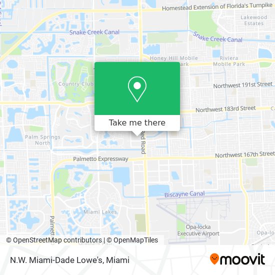 Mapa de N.W. Miami-Dade Lowe's