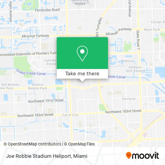 Joe Robbie Stadium Heliport map