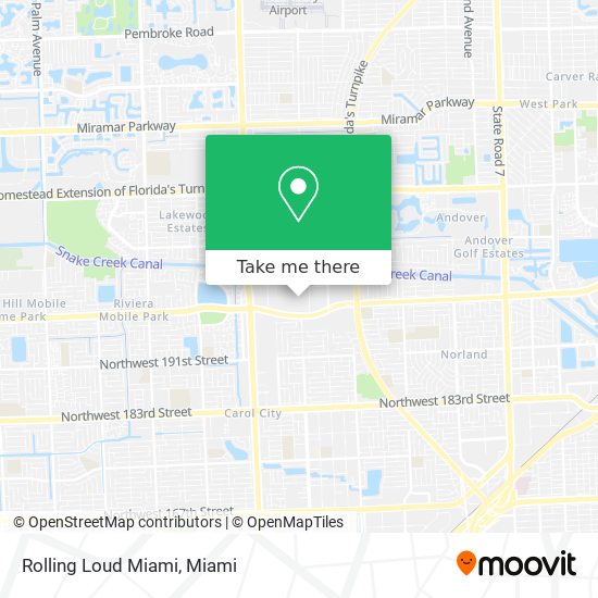 Mapa de Rolling Loud Miami