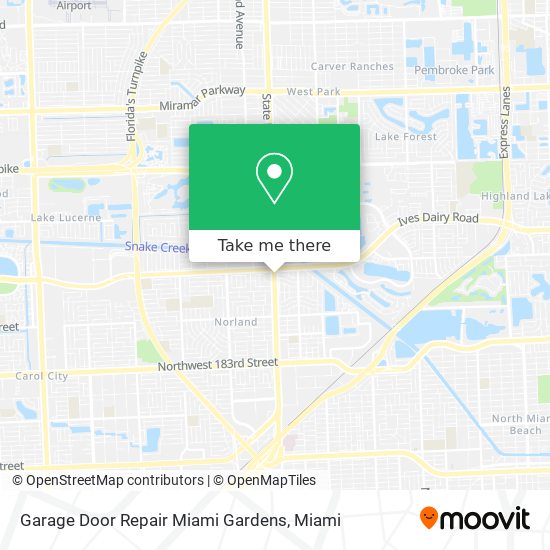 Garage Door Repair Miami Gardens map
