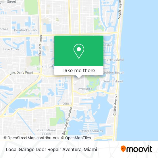 Local Garage Door Repair Aventura map