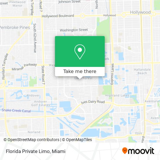 Mapa de Florida Private Limo