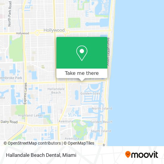 Hallandale Beach Dental map