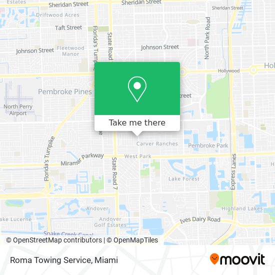 Roma Towing Service map