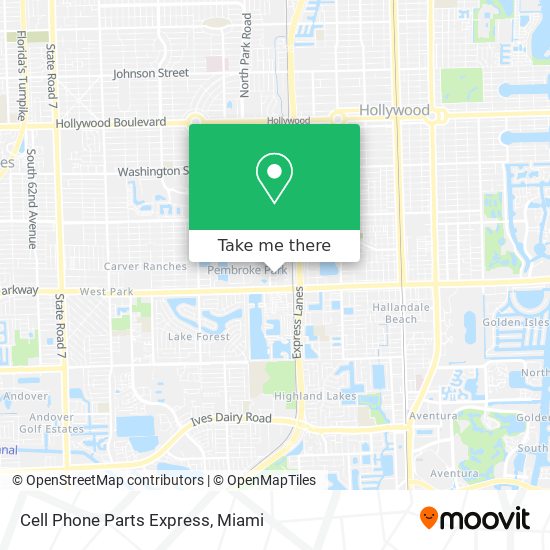 Cell Phone Parts Express map